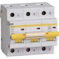 Выключатель автоматический IEK ВА 47-100 50А 3P 10кА С MVA40-3-050-C