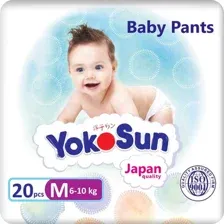 Подгузники-трусики детские YokoSun M 6-10кг (20шт)