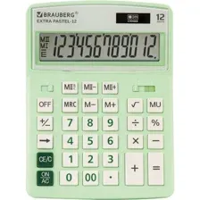 Бухгалтерский калькулятор BRAUBERG Extra Pastel-12-LG 250488 (мятный)