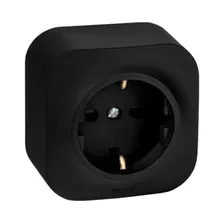 Розетка Legrand Quteo 782476 (черный матовый)