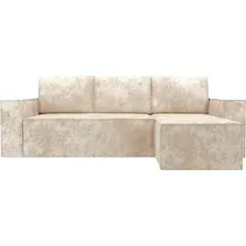 Диван угловой Sundays Home Лофт (велюр плюш бежевый)