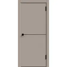 Дверь межкомнатная Geometrica  KM 1 ДГ 60x200 ABS (крим/черный с 4-х сторон молдинг)