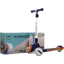 Трехколесный самокат RiverToys HB-T8 (темно-синий)