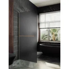 Душевая стенка MaybahGlass 69x195 MGD-724-2ш (графитовое матовое стекло/бронза)