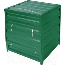 Компостер Формула качества Оцинкованный с крышкой 1000x1500x1000 R6005С (зеленый мох)
