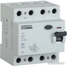 Устройство защитного отключения Generica ВД1-63 4Р 25А 30мА MDV15-4-025-030