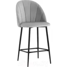 Стул барный Stool Group Логан полубарный (велюр светло-серый)