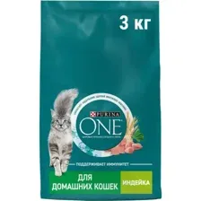 Корм для кошек Purina One индейка и цельные злаки, 3 кг