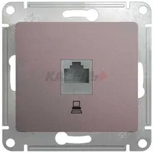 GLOSSA РОЗЕТКА компьютерная RJ45 кат. 5e, механизм, ПЛАТИНА