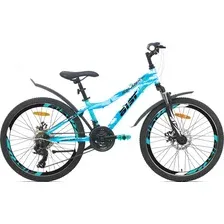 Велосипед AIST Rosy Junior 2.1 24 2025 (голубой, разобранный, в коробке)