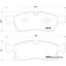 Тормозные колодки Brembo P50109