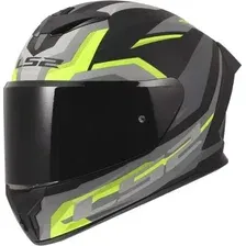 Мотошлем LS2 FF820 Rapid III Hyper (3XL, черный/желтый)