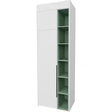 Шкаф распашной Рэйгрупп Рэй S262-B1-EBZ В1 (дуб элисон/белый премиум/зеленый самшит)