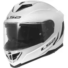 Мотошлем LS2 FF818 Storm III Solid (2XL, белый глянец)