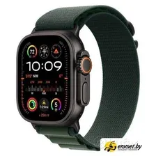 Умные часы Apple Watch Ultra 2 LTE 49 мм (титановый корпус, черный/темно-зеленый, ремешок из полиэстера S)