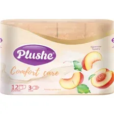 Бумага туалетнаяPlushe Comfort care Honey Necta 3сл. 12рул.