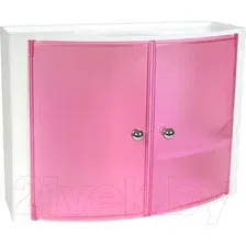 Шкаф для ванной Primanova M-08422 (прозрачно-розовый)