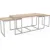 Журнальный столик Hype Mebel Трио 40x100-200 (белый/дуб галифакс натуральный)