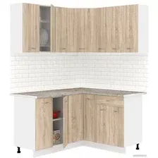 Готовая кухня Кортекс-мебель Корнелия Лира 1.5x1.4 (дуб сонома/марсель)