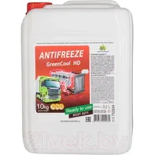 Антифриз GreenCool HD Carboxylate / 000007249 (10кг, красный)