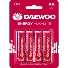 Комплект батареек Daewoo Energy Alkaline LR6 BL-4 / 5029781