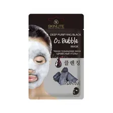 Маска для лица SKINLITE Древесный уголь пузырьковая, 1 шт, 20 г