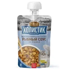 Деревенские лакомства Холистик Соус рыбный с лососем для кошек 90 г