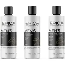 Набор средств Epica Professional Men`S Шампунь 250мл+Кондиционер 250мл+Шампунь 2в1 250мл