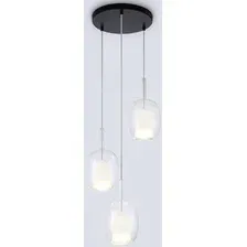 Подвесная люстра Ambrella light LH11151/3 BK/WH/CL (черный/белый/прозрачный)