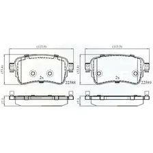 Тормозные колодки дисковые задняя ось COMLINE CBP02351