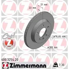 Тормозной диск ZIMMERMANN 600.3254.20 вентилируемый , задняя ось