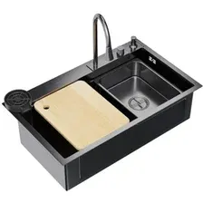 Кухонная мойка Mixline Pro 552104 (черный графит, с сифоном)