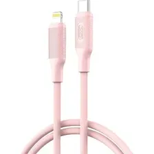 Кабель XO NB-Q265A USB-С Lightning (розовый)