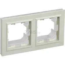 Рамка двухместная IEK Brite бежевый (BR-M22-44-K10)