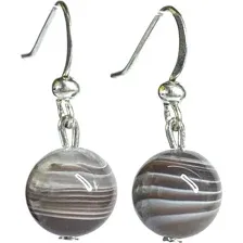 Серьги элитные Агат бразильский №1, 40799