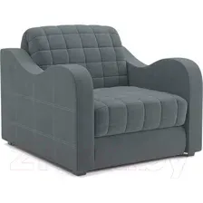 Кресло-кровать Mebel-Ars Аккордеон Барон №4 (велюр серо-синий HB-178 26)