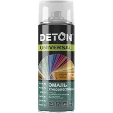 Эмаль Deton Universal Алкидная атмосферостойкая RAL 9005 (520мл, черный матовый)