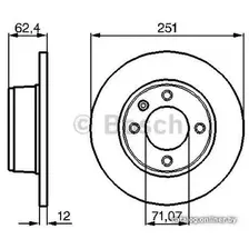 Тормозной диск Bosch 0986478879