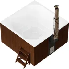 Купель PolarSpa Elite Quattro термососна 200 (темный, с аэромассажем, хромотерапией и утеплением композитной чаши)