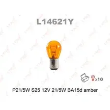 Автолампа накаливания BA15d LYNXAUTO L14621Y P21/5W 12
