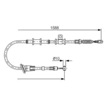 Трос ручного тормоза BOSCH 1 987 482 246 сзади справа , 1
