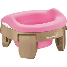 Дорожный горшок Roxy Kids HandyPotty 3 в 1 HP-255BP (бежевый/розовый)
