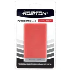 Портативное зарядное устройство Robiton Li7.8-R, БЛ15311, красный