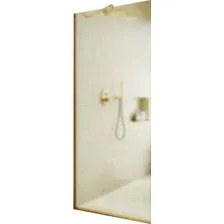 Душевая стенка MaybahGlass 119x195 MGD-688-3у (сатин стекло/золотой)