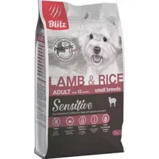 Сухой корм для собак Blitz Pets Sensitive Adult Small Breeds Lamb & Rice / 4207 (7кг)