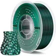 Филамент Elegoo PLA Silk (1.75 мм, 1 кг, черно-зеленый шелк)