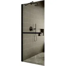 Душевая стенка MaybahGlass 69x195 MGD-721-6ш (бронзовое стекло/черный)
