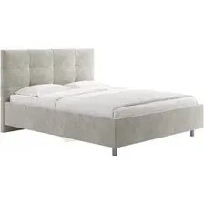Кровать Сонум Caprice 180x200 (микровелюр светло-серый)