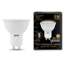 Лампа Gauss GU10 5W 2700К/3000K / 101506105