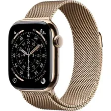 Умные часы Apple Watch Series 11 LTE 42 мм (титановый корпус, золотистый/золотистый, миланская петля)